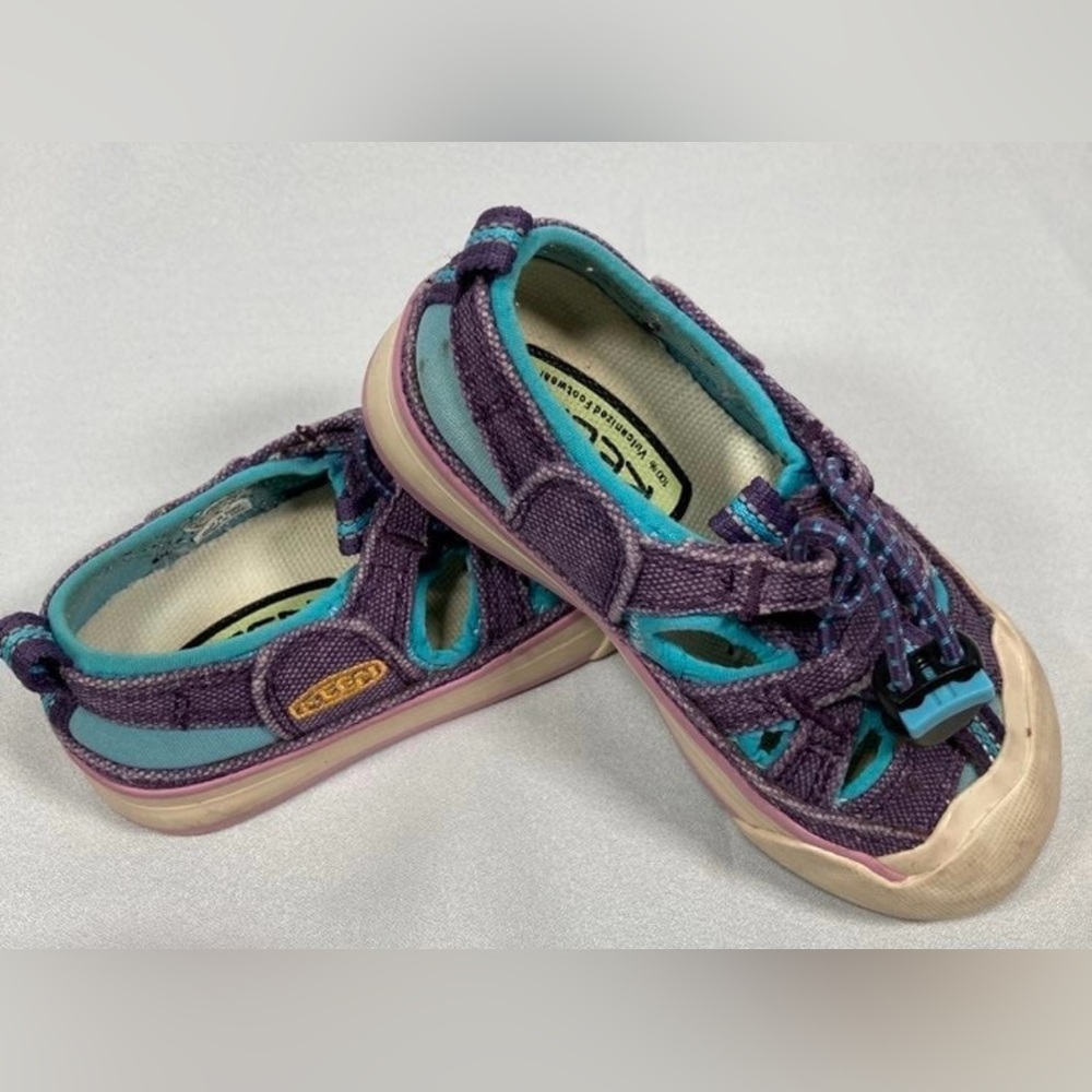 Purple Canvas Toddler Keen Sandals